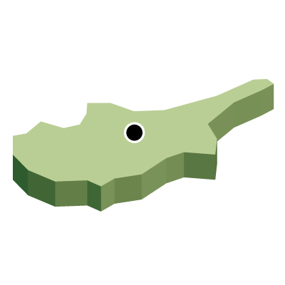キプロス共和国無料フリーイラスト｜首都・立体(緑)